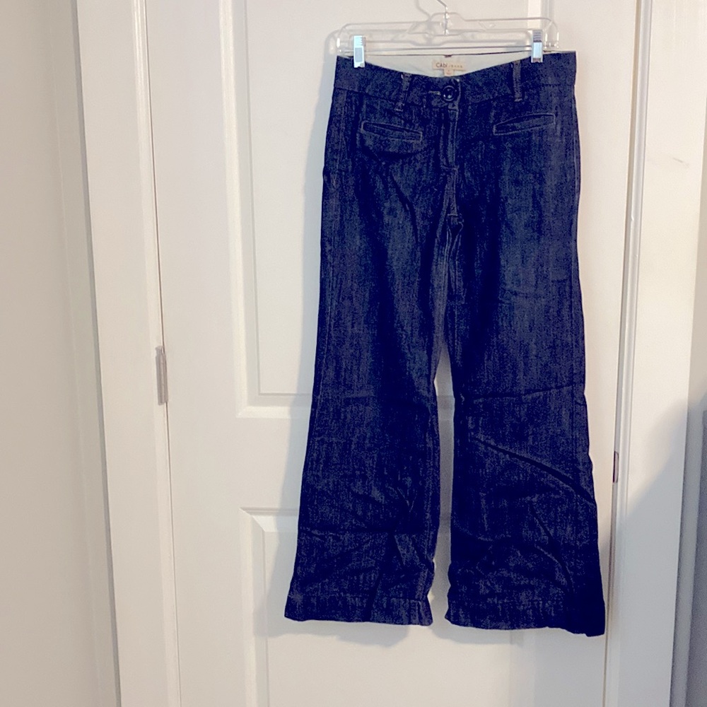 CAbi Wide-Legged Trouser Jean - Size 4